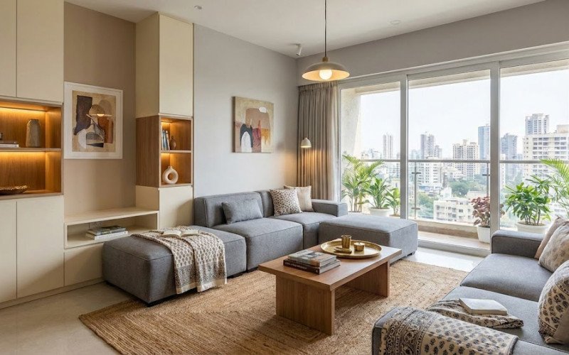 Modern Living Room Interior Design in India